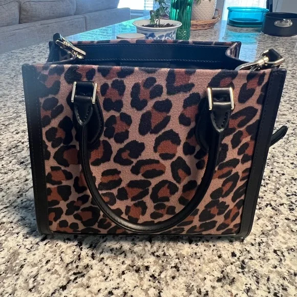 Kate Spade Leopard Print Satchel - Black and Brown - Picture 5 of 6